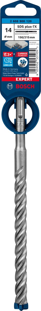 Bosch expert sds plus-7x borehammer 14 x 150 x 215 mm