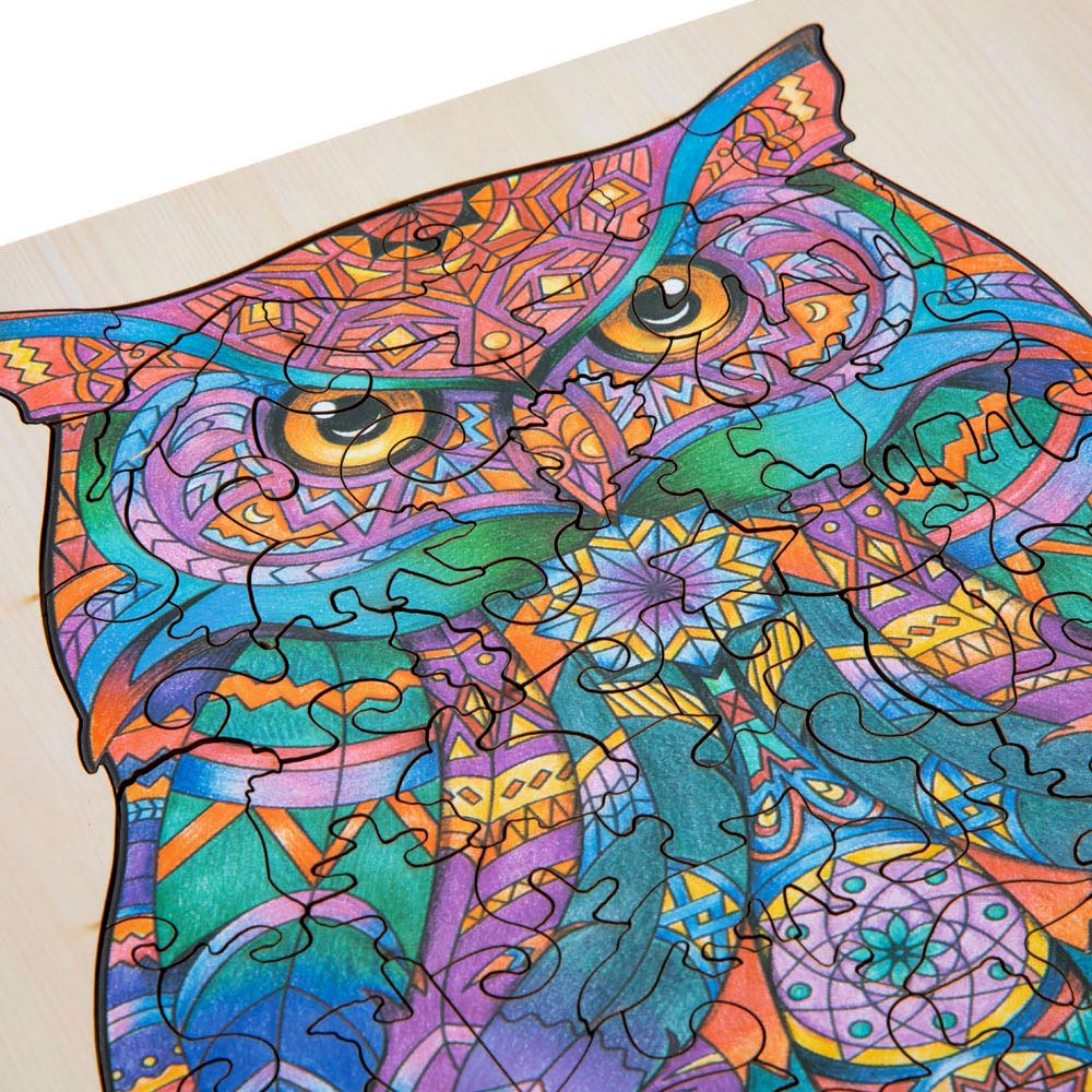 Creative Craft Group Unique Wood Puzzle Owl, 130st.