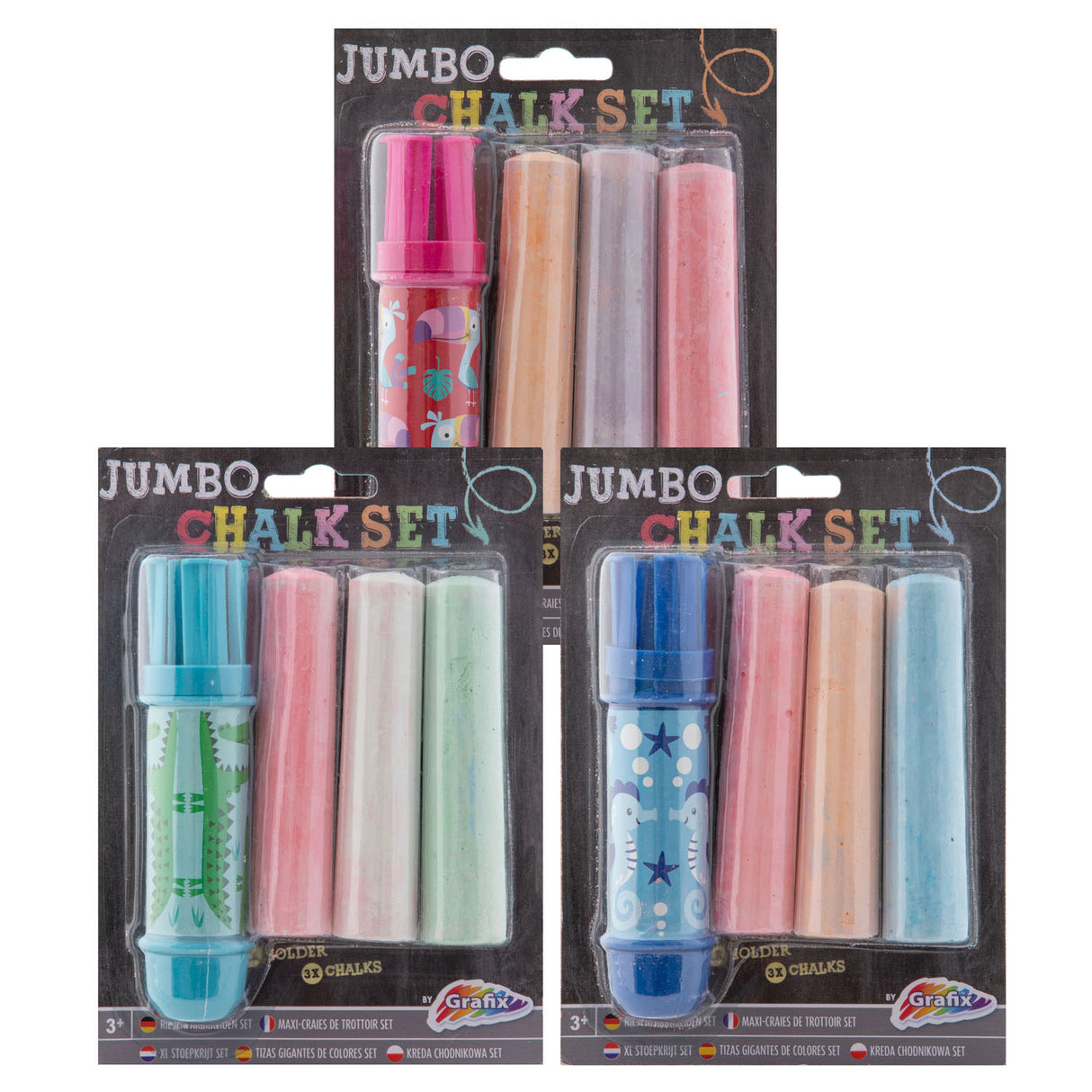 Creative Craft Group Jumbo Chalk Holder + Chalk, 3st.