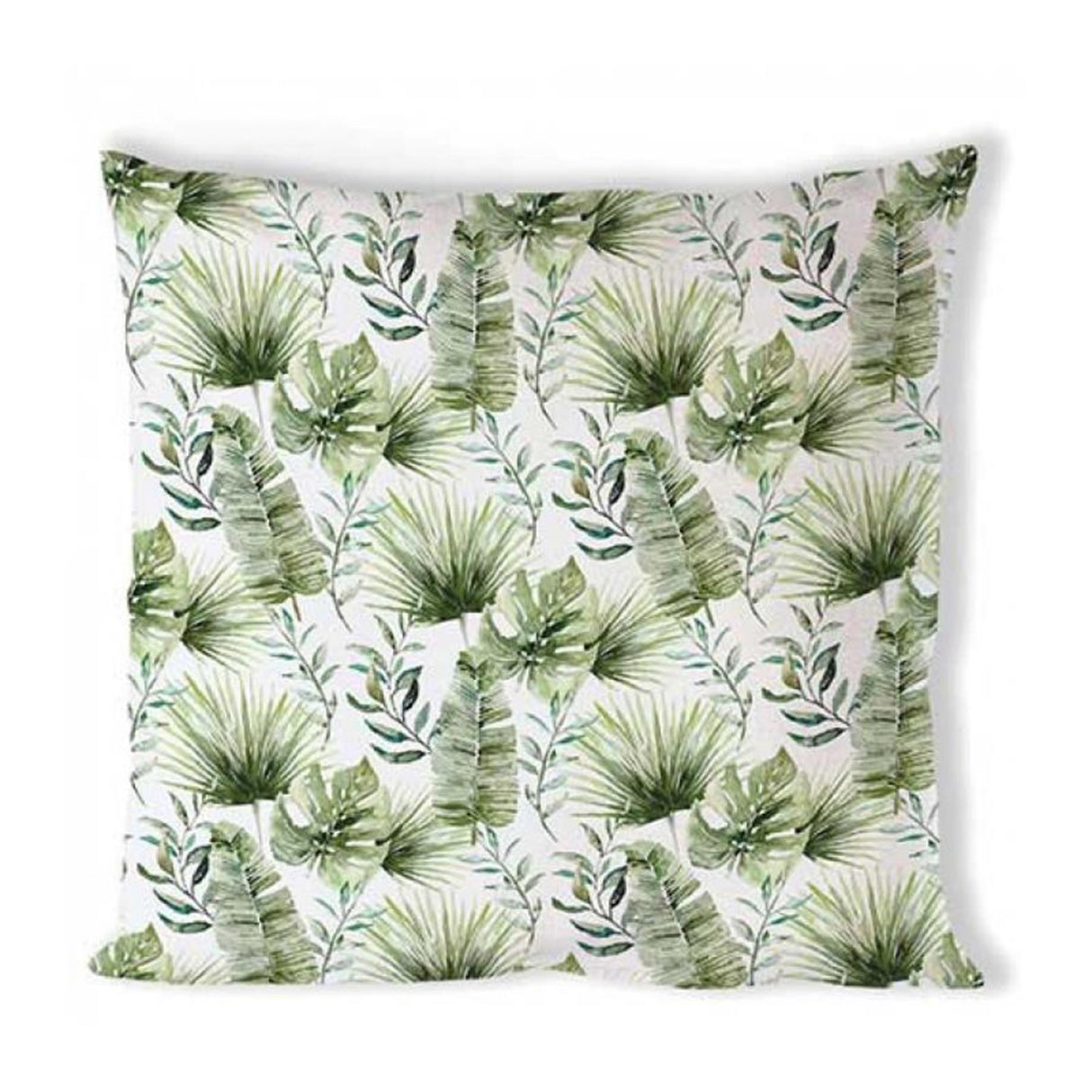 Ambiente pudebetræk 40x40cm jungleblade hvide