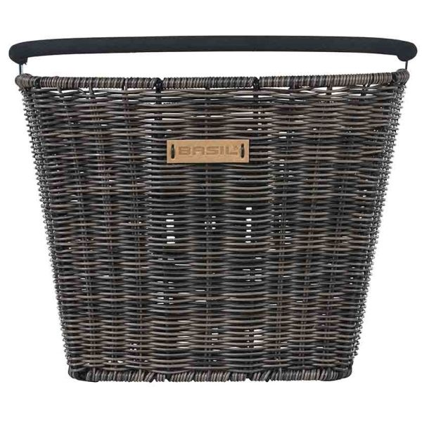 Basil Bremen Rattan Look Kf - Bicycle Basket - First - Dark Brown