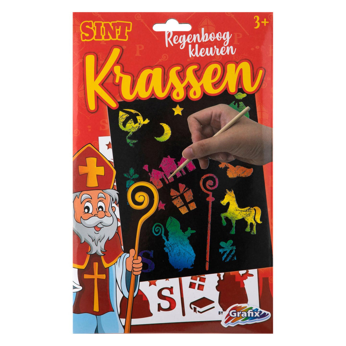 Grafix Sinterklaas ridser regnbuefarver