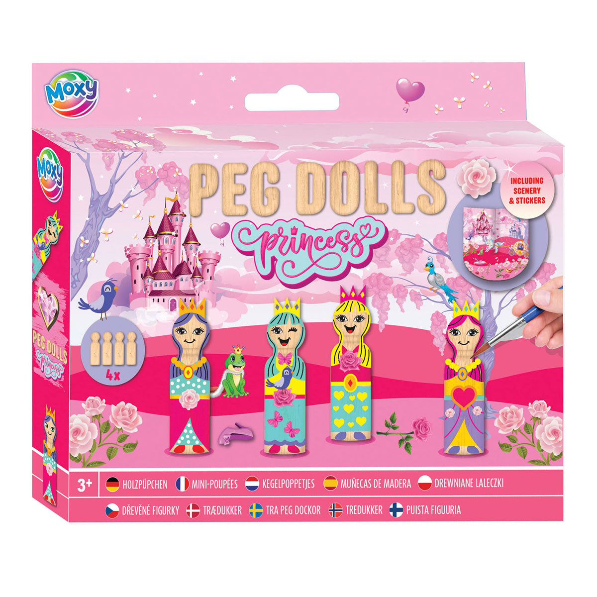 Creative Craft Group Houten Kegel Dolls Craft Set - Prinsesse