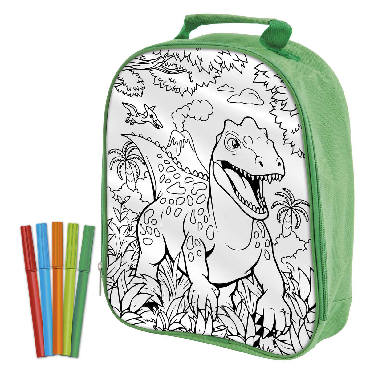 Kreativ håndværksgruppe dino farvel din egen taske med tuscher