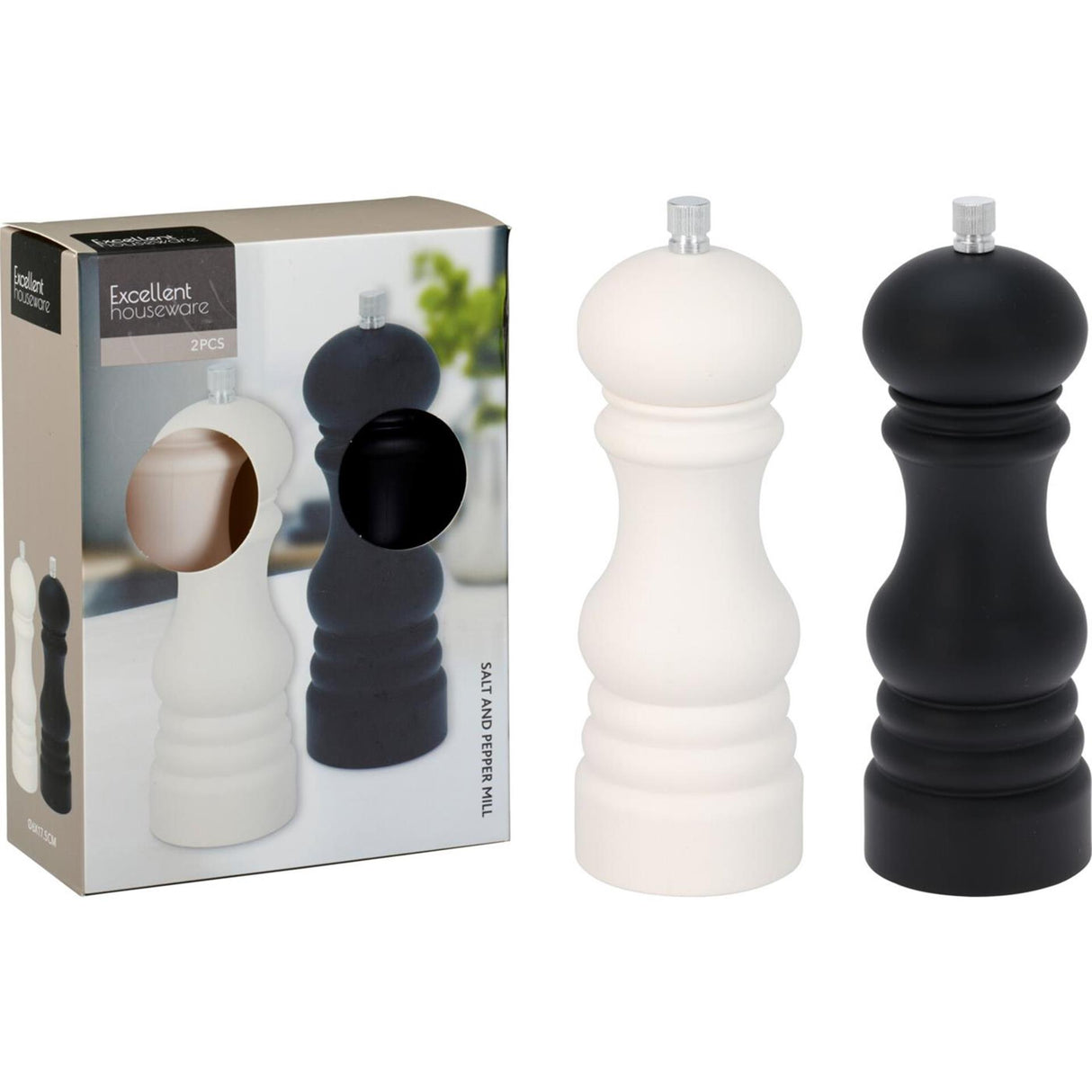 Excellent houseware peper-en zout set zwart wit
