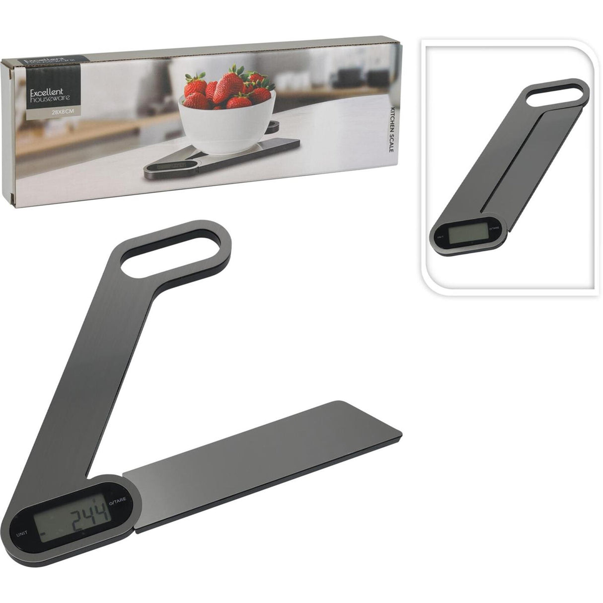 Excellent houseware keukenweegschaal uitvouwbaar