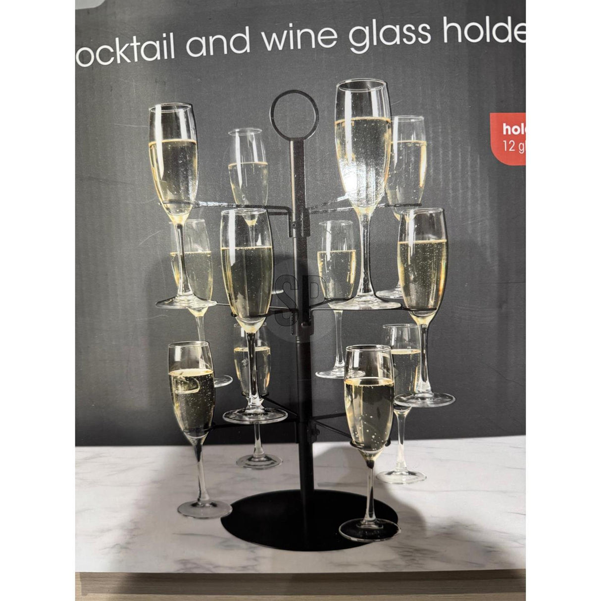Home styling etagere til cocktail vinglas 3-lags
