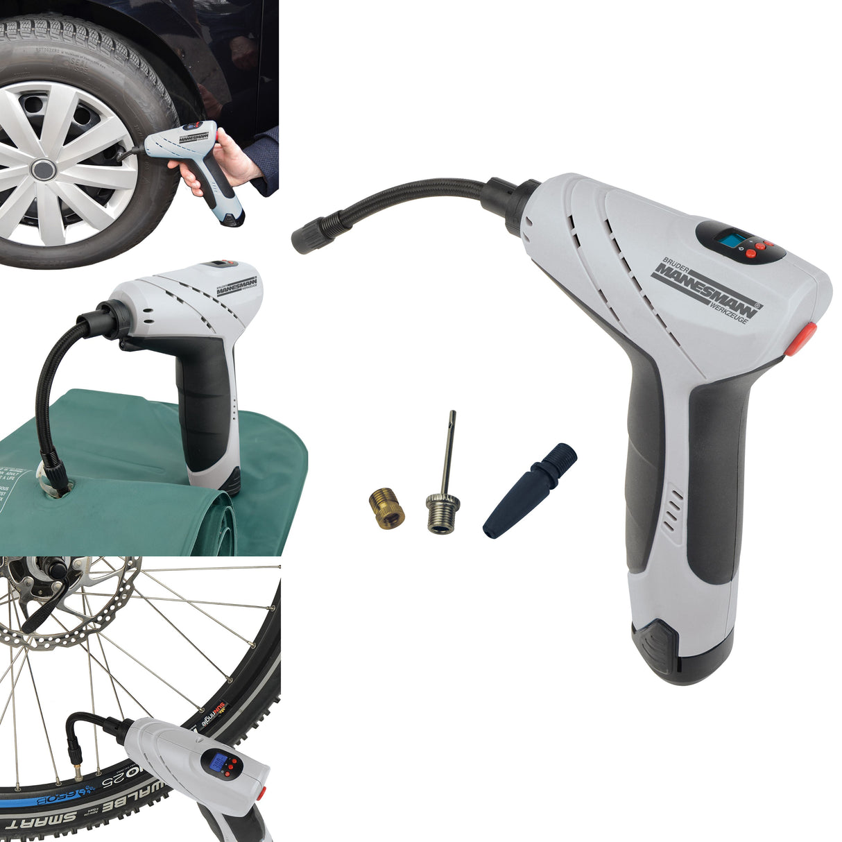 Brüder Mannesmann 12 volt li-ion batteri luftpumpe (hobby) - 17200