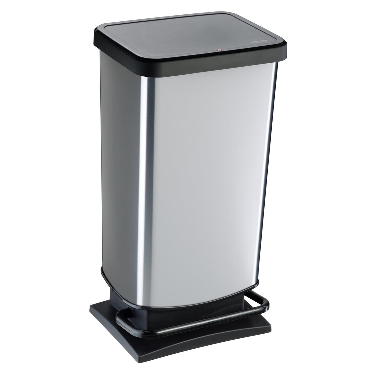 Rotho paso pedalspand 40l sølv metallic