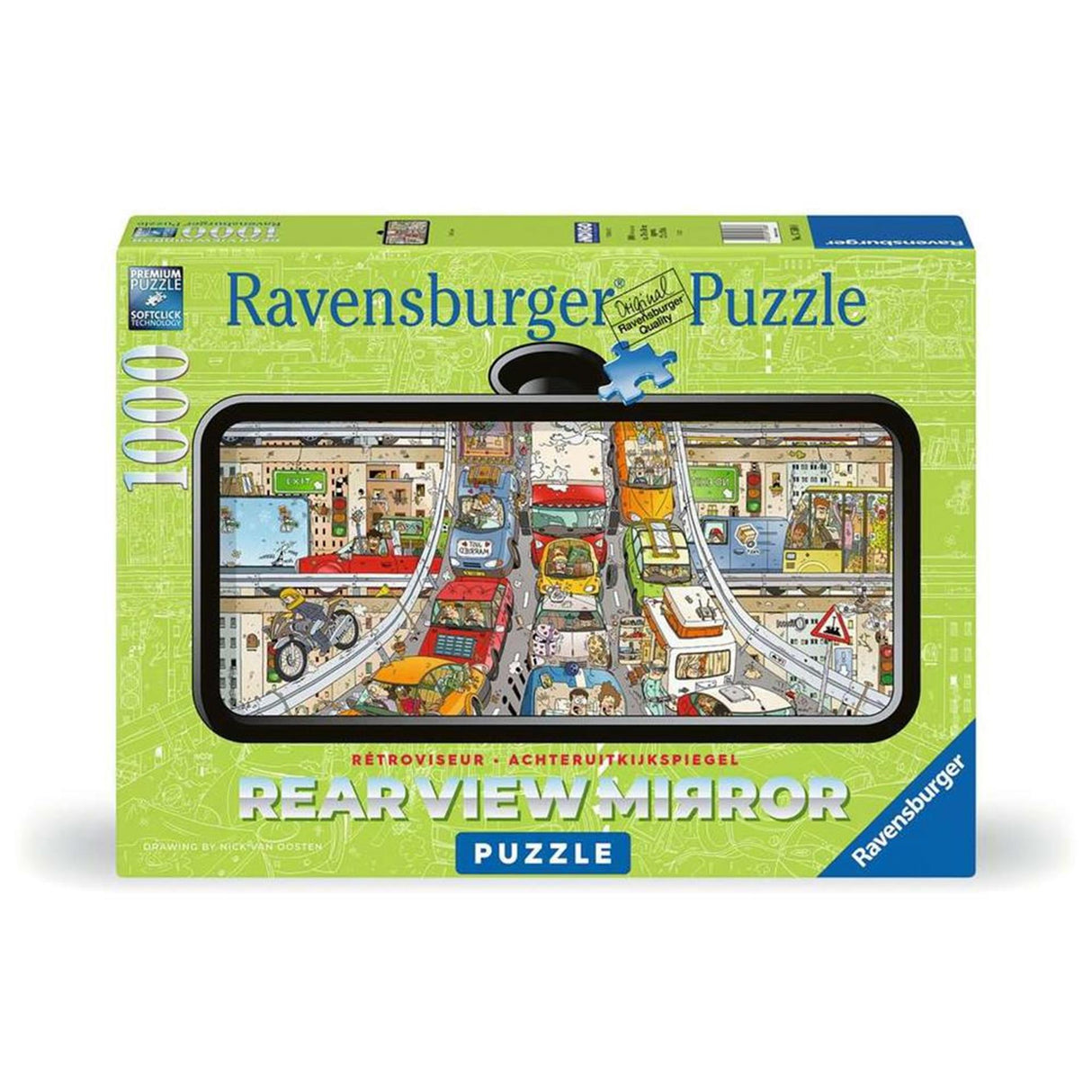 Ravensburger puslespil tegneserie - trafik kaos 1000 stk.