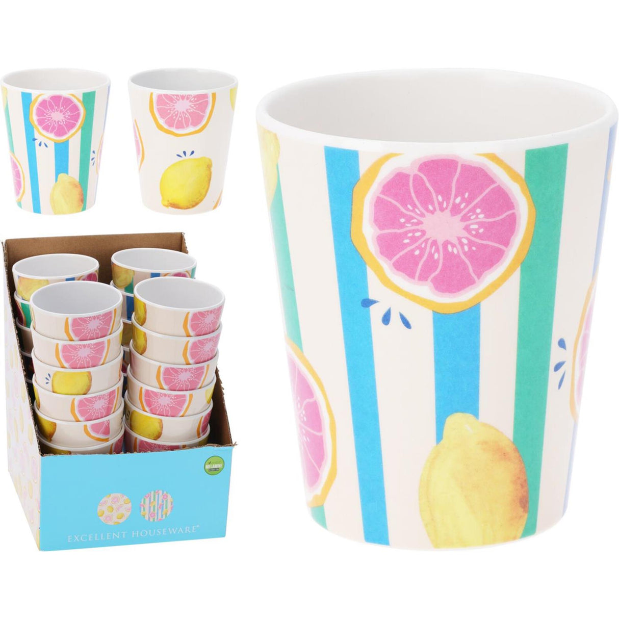 Excellent houseware beker melamine ã˜8xh10cm fruit