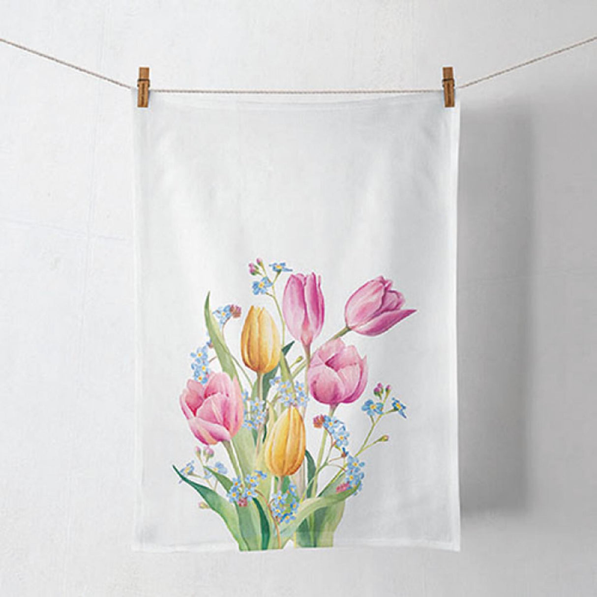 Ambiente køkkenhåndklæde-viskestykke tulipan buket 100% bomuld 50x70cm