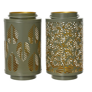 Lanterne metal grøn 2 assorteret 24cm | 2 stk