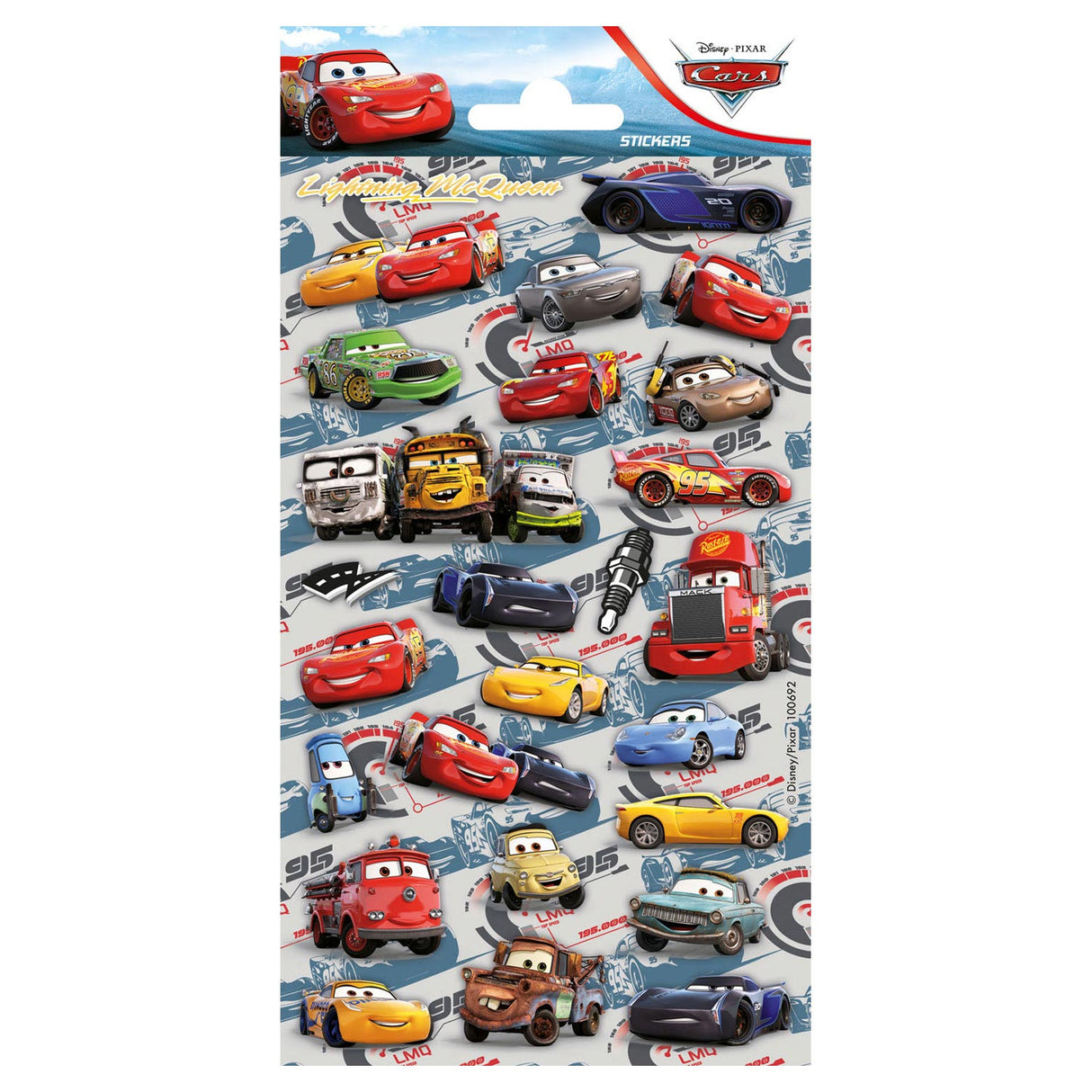 Totum klistermærkeark blinke - biler
