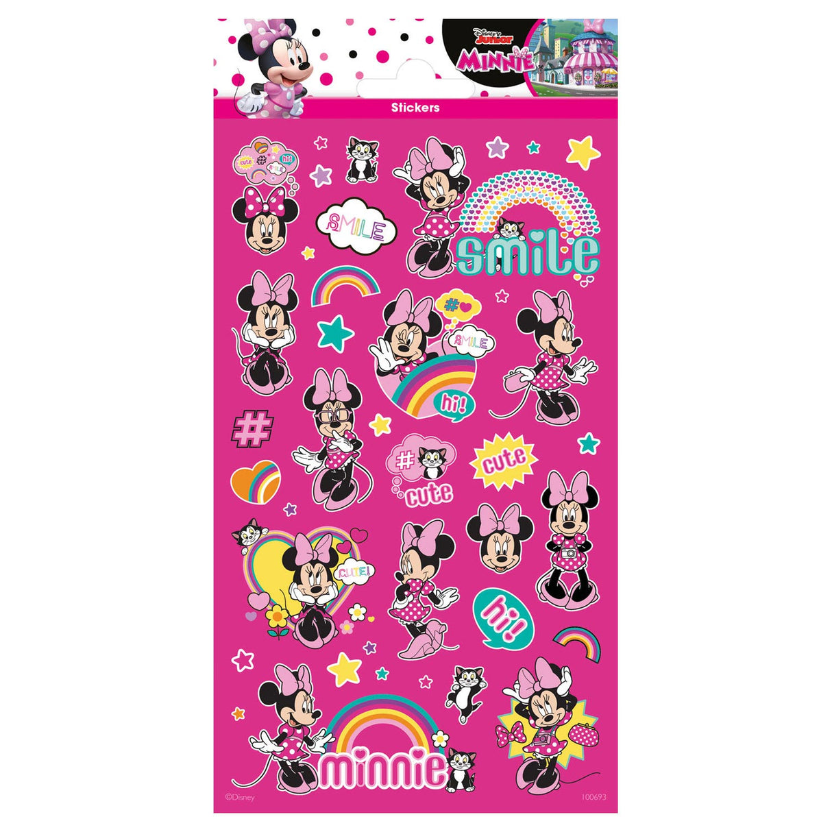 Totum klistermærkeark glimt - minnie mouse