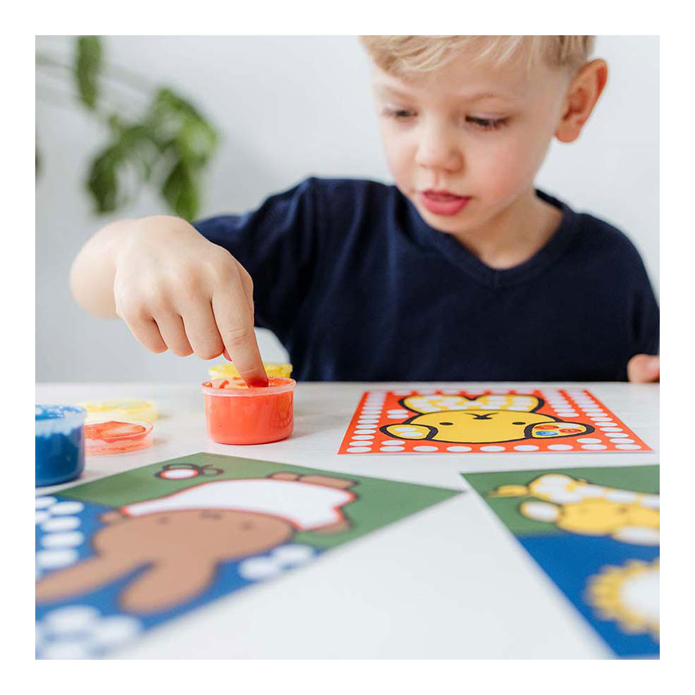 Bambolino Miffy kreativ med fingermaling - kreativ legetøjskunst junior småbørn førskolebørn - fra 2 år - gavetip junior