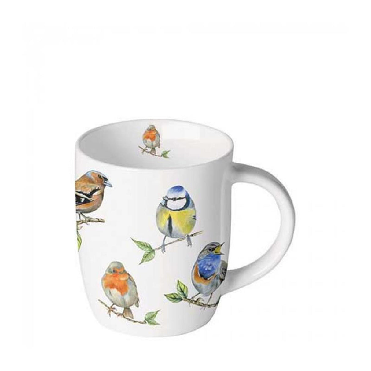 Ambiente krus 0,2l fugleart hvid