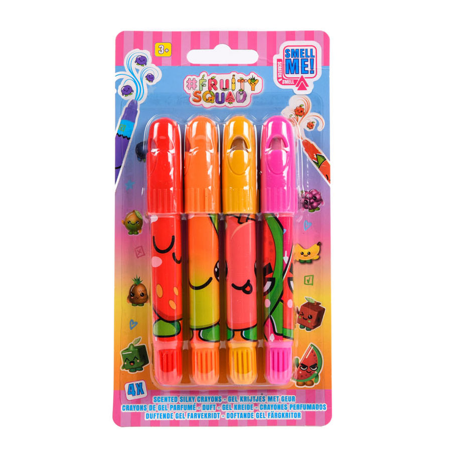 Fruitysquad - duftende kridtmarkører - 4 stk.