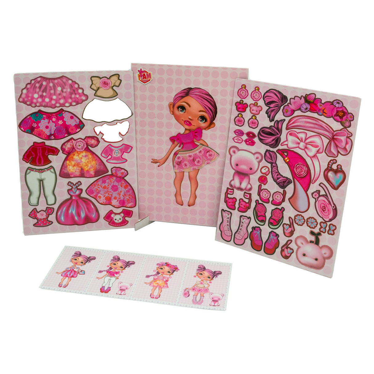 Canenco i am dress-up dukke magnetisk pink