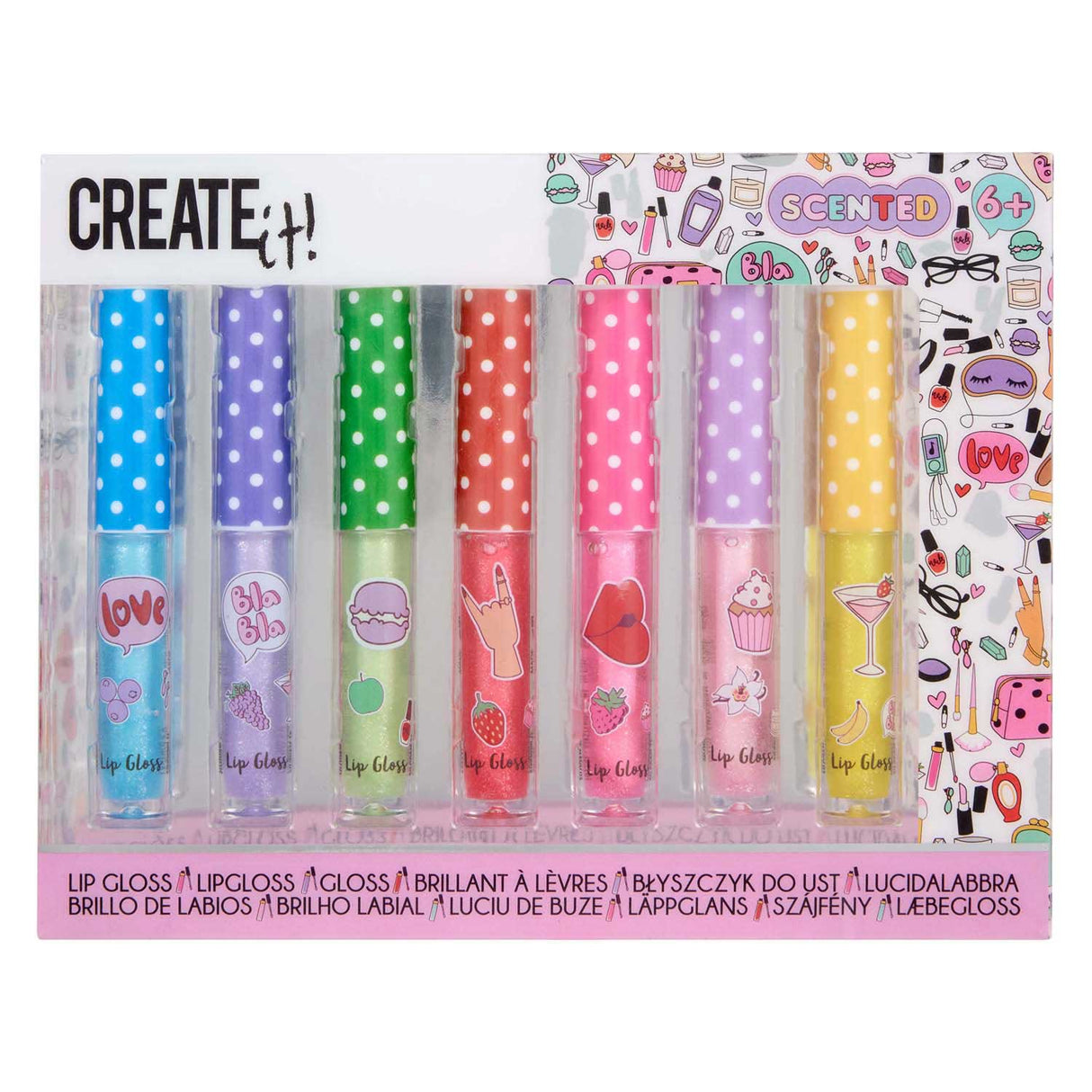 Canenco laver det! lipgloss duft glitter - 7 stk.