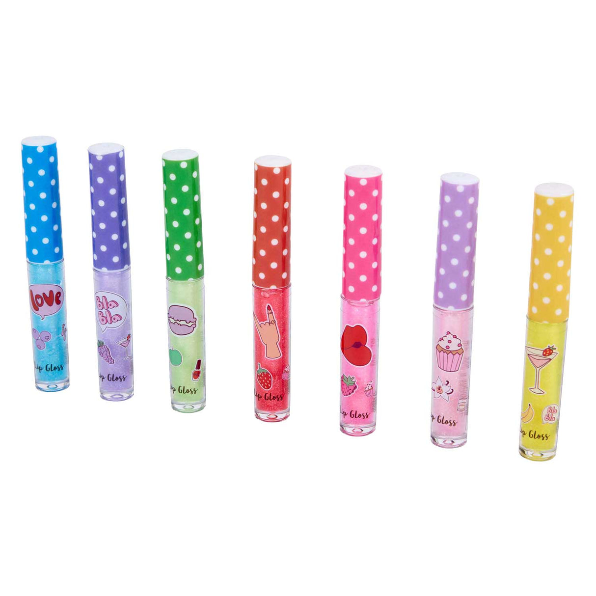 Canenco laver det! lipgloss duft glitter - 7 stk.