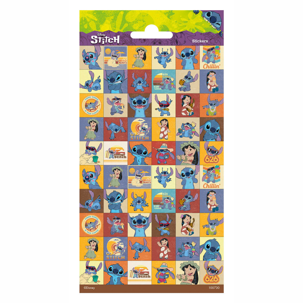 Totum klistermærkeark Disney stitch