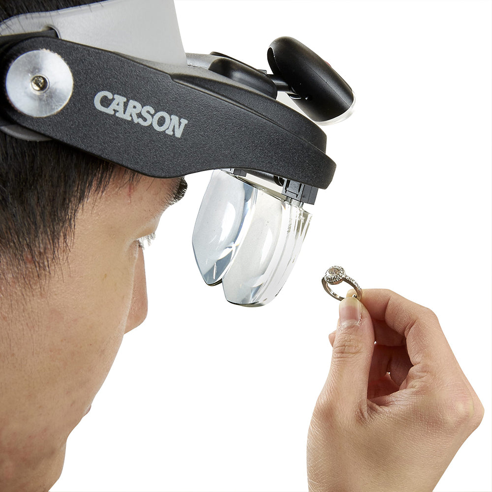 Carson Head Loop Pro Series GRAVIVISOR Deluxe med LED og 4 linser