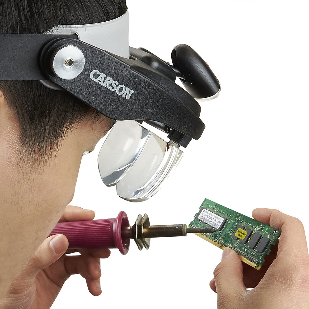 Carson Head Loop Pro Series GRAVIVISOR Deluxe med LED og 4 linser