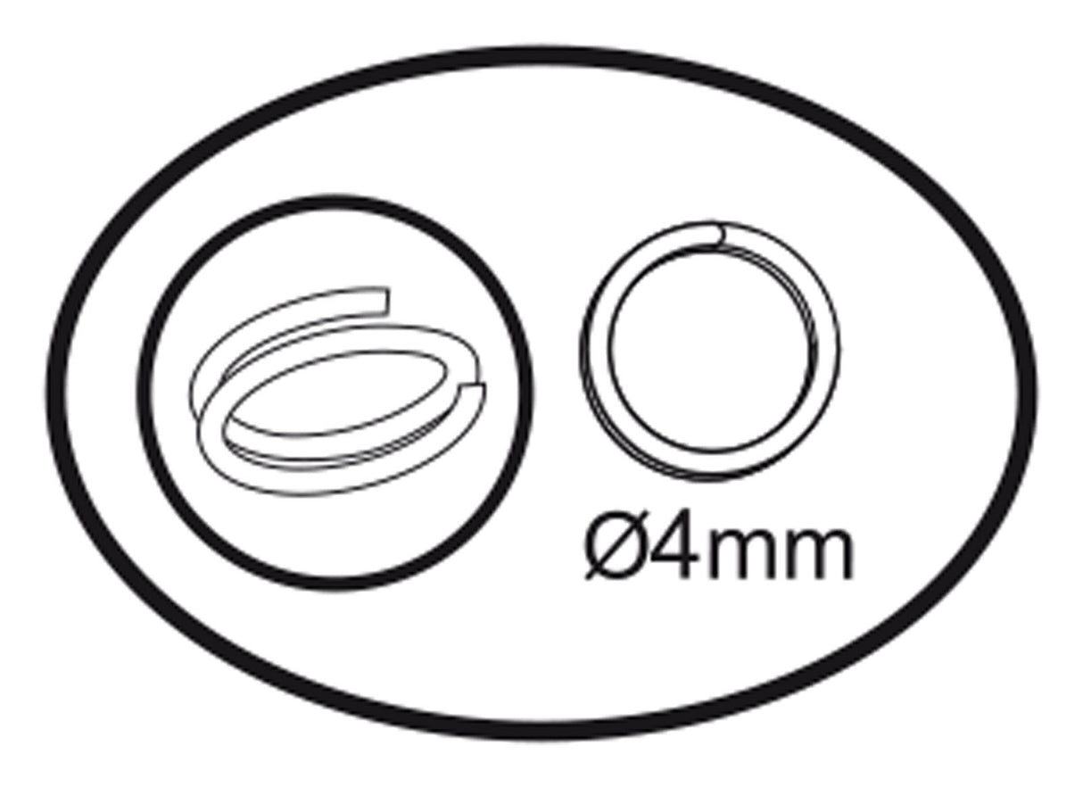 Darice vaessen creative • ringe enkelt 4mm 360stk sølv