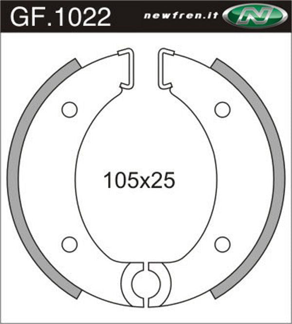NewFren Brake Segment Set GF1022 MV50