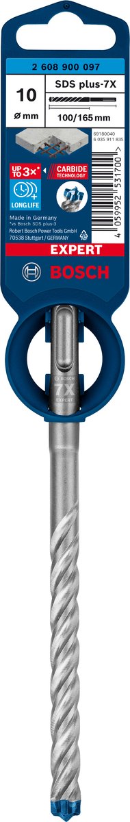 Bosch expert sds plus-7x borehammer 10 x 100 x 165 mm