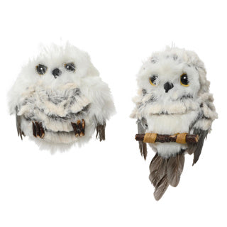 Kaemingk ugle kunstig pels 2assl.6cm x b.6cm x h.8cm | 6 stk