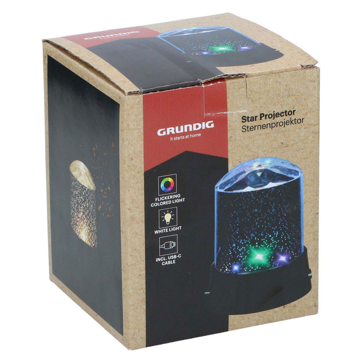 Grundig stjerne projektorlampe med USB-C