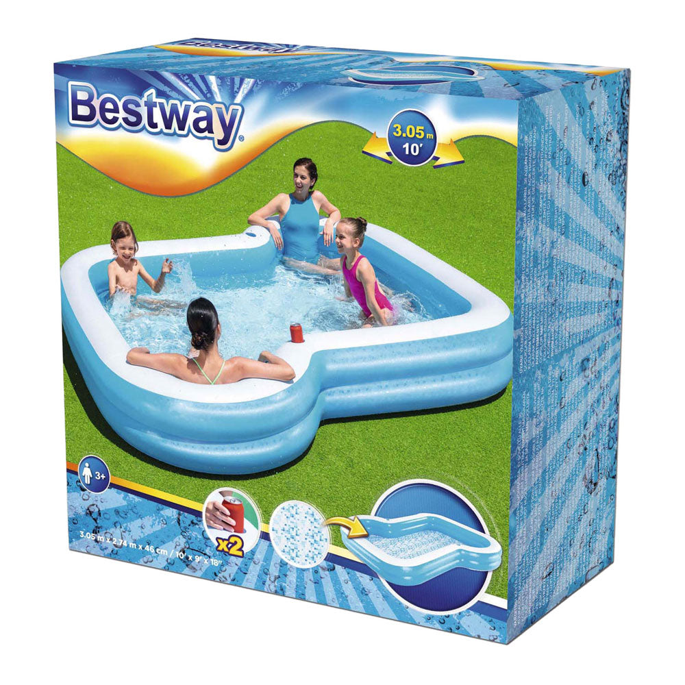 Bestway familie pool z-form solrig, 305cm