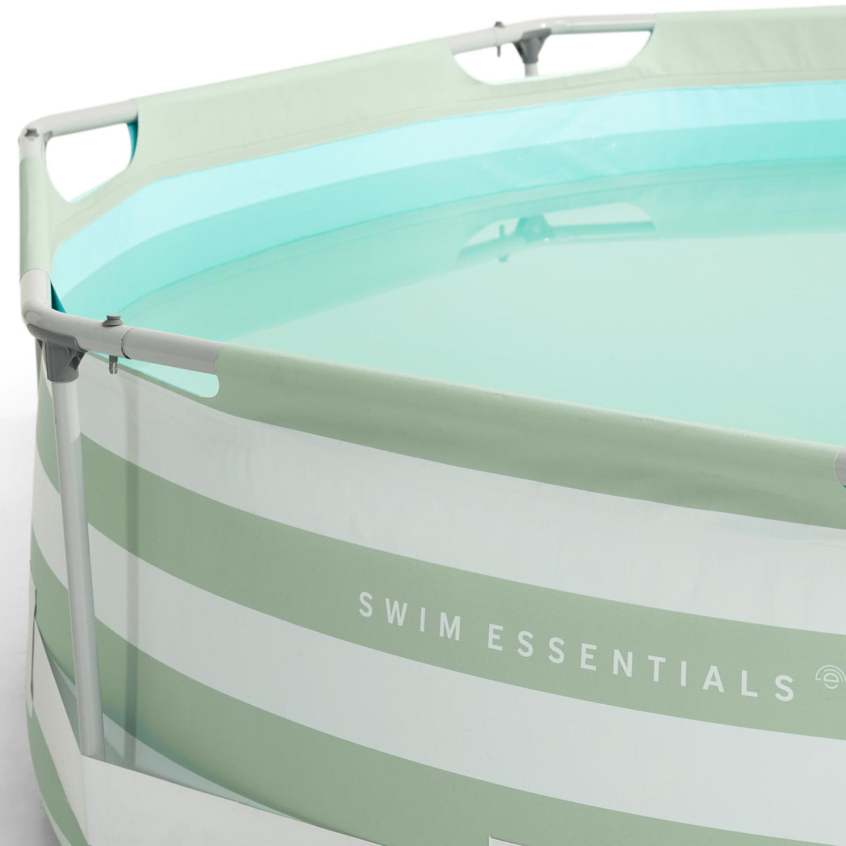Swim Essentials luksusgrøn stribet swimmingpool rundt