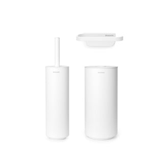 Brabantia mindset toilettilbehør, sæt med 3 mineralske frisk hvide