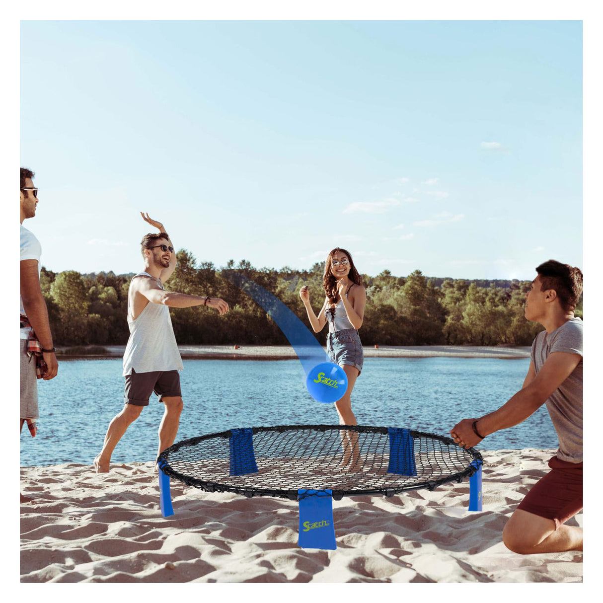 Fang og kast spil spyderball | blå | 90 cm