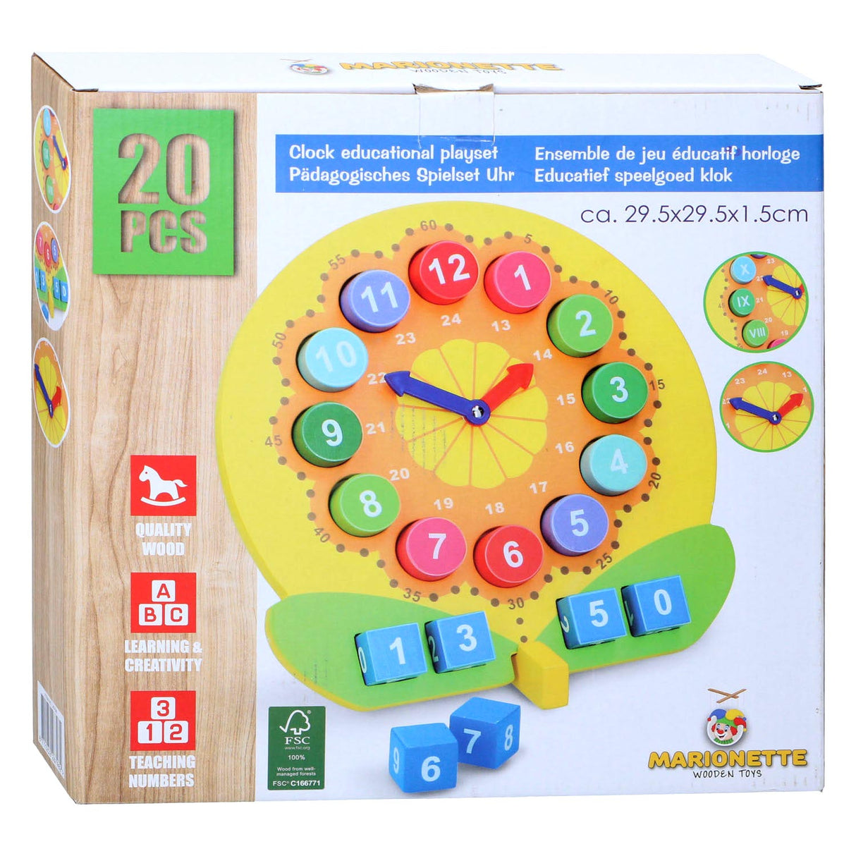 Wooden Learning Bell, 20dlg.