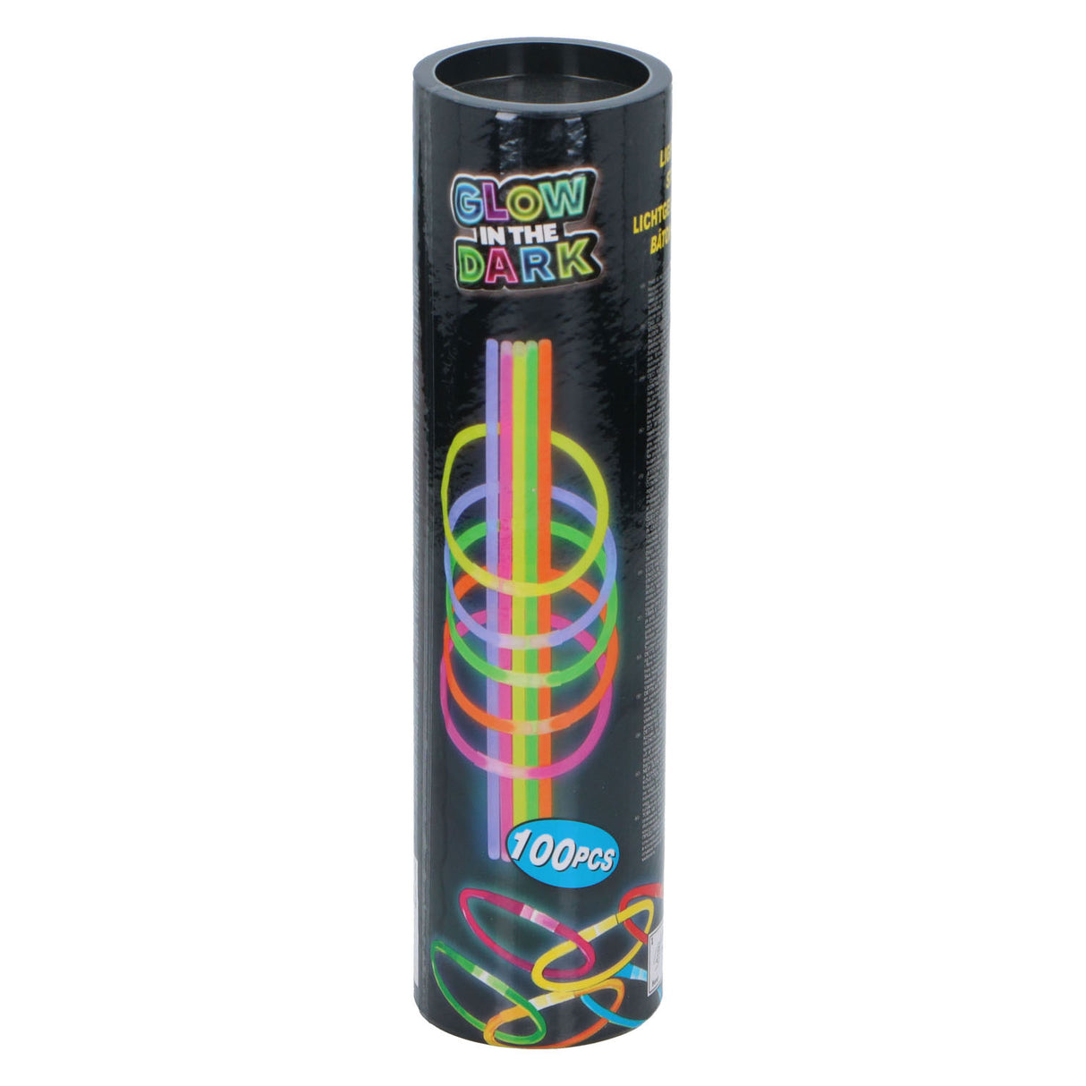 Glow in the dark sticks, 100 stk.
