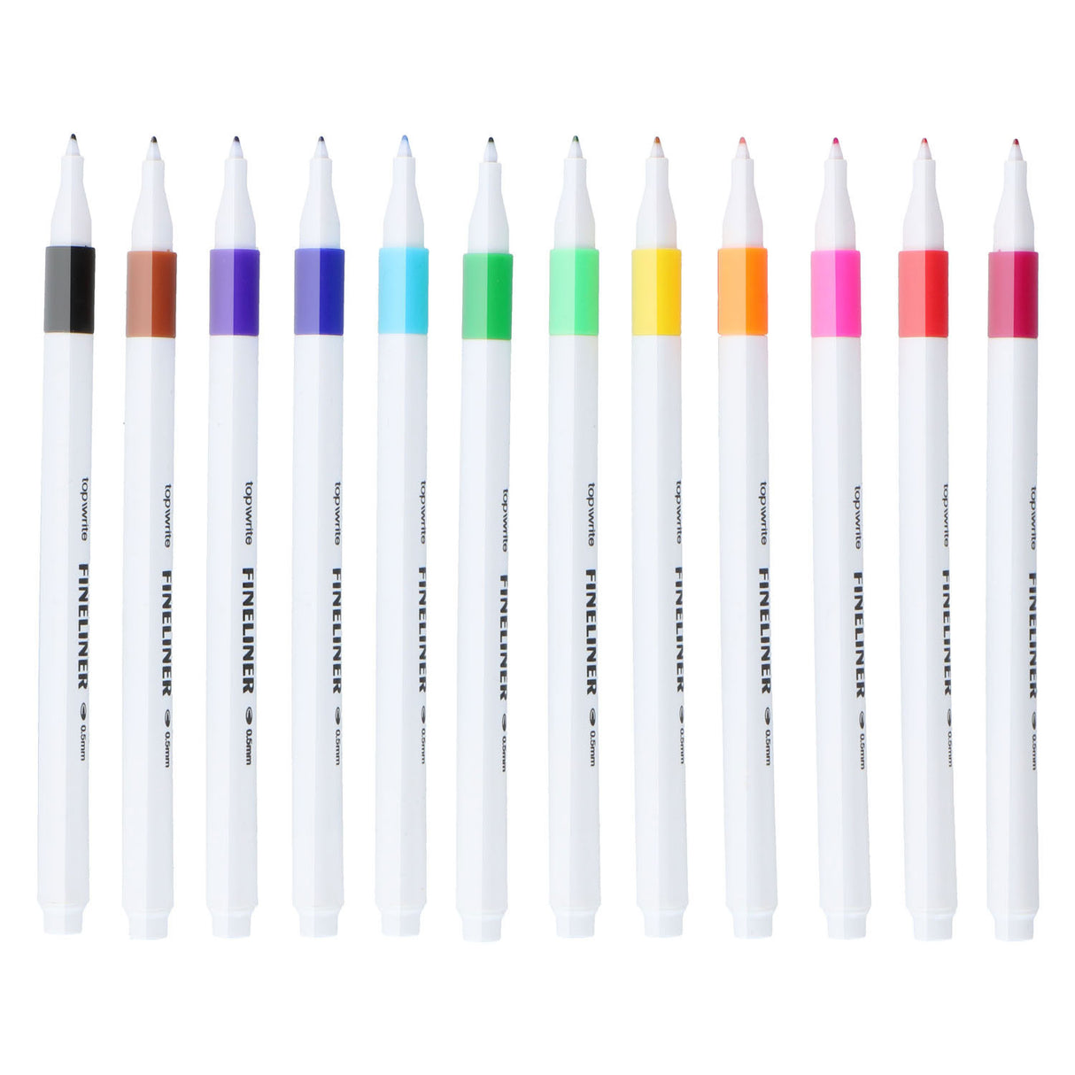 Fineliners farve, 12 stk.
