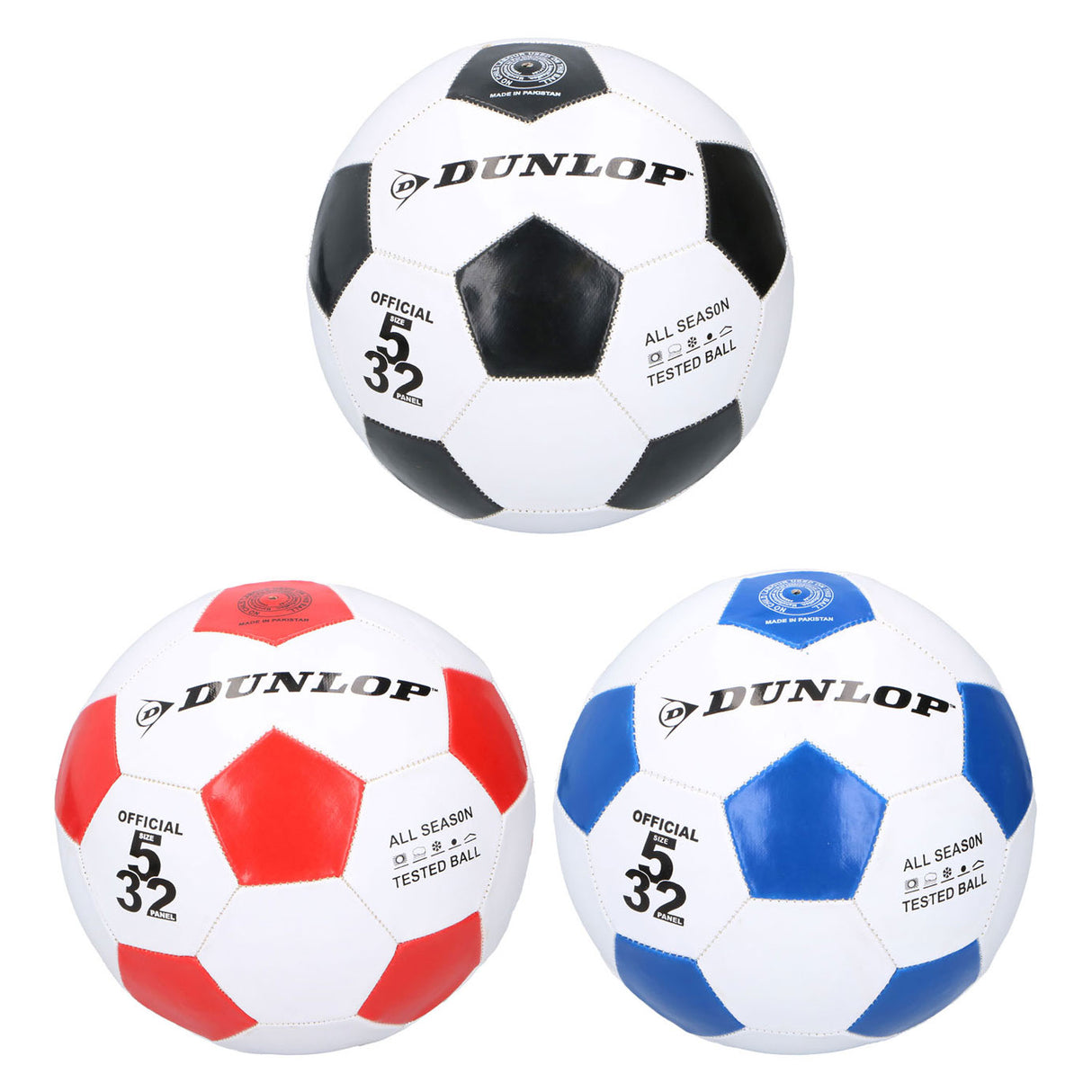 Dunlop fodboldlæder hvid