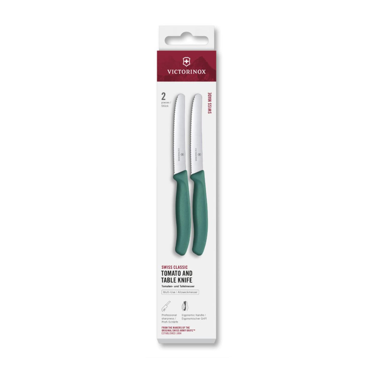 Victorinox tomat bordkniv 2 stk grønt takket