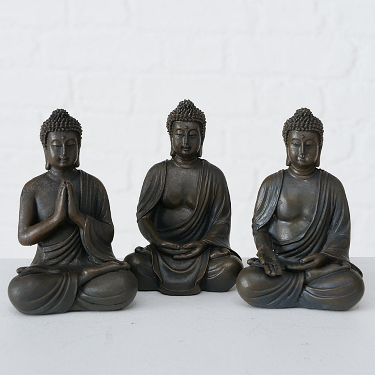 Boltze home Buddha statue h10cm syntetisk harpiks