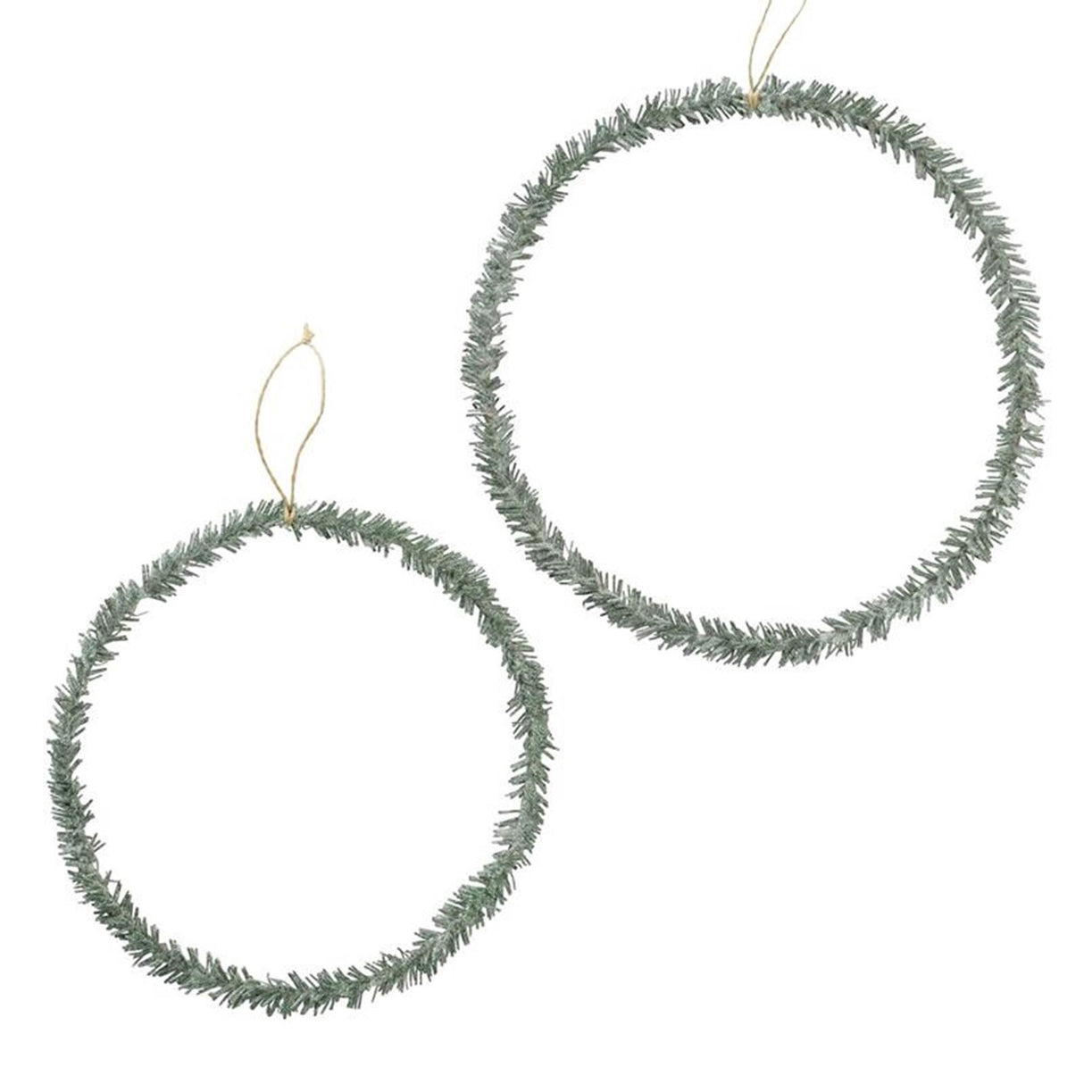 Boltze home deco vedhæng rumba cirkel sæt med 2 glittergrønne dia 27 og 33 cm