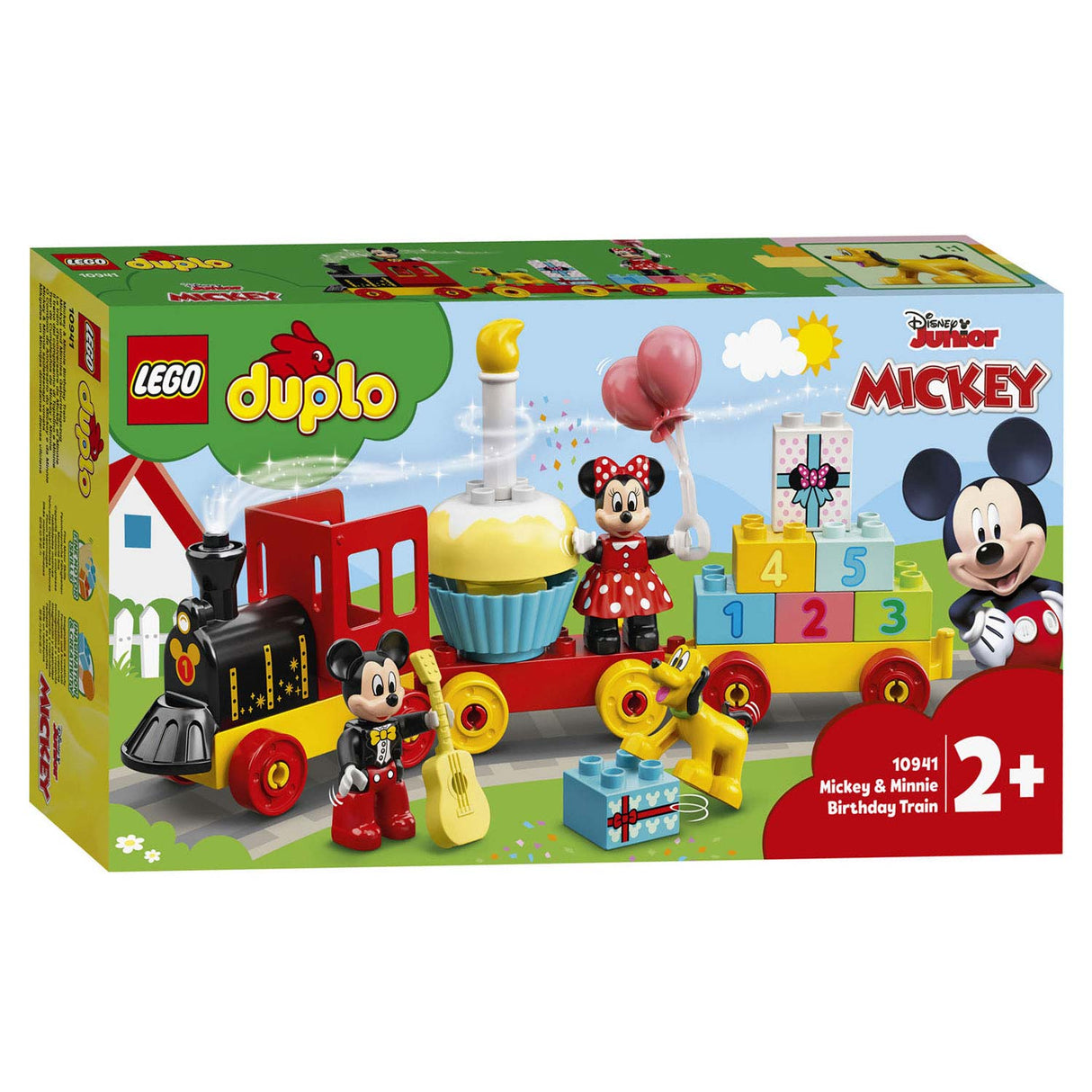 Lego duplo disney mickey minnie fødselsdagstog, bygbart legetøj til småbørn 10941