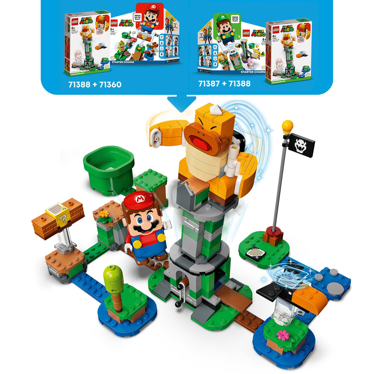 Lego super mario 71388 uitbreidingsset: eindbaasgevecht