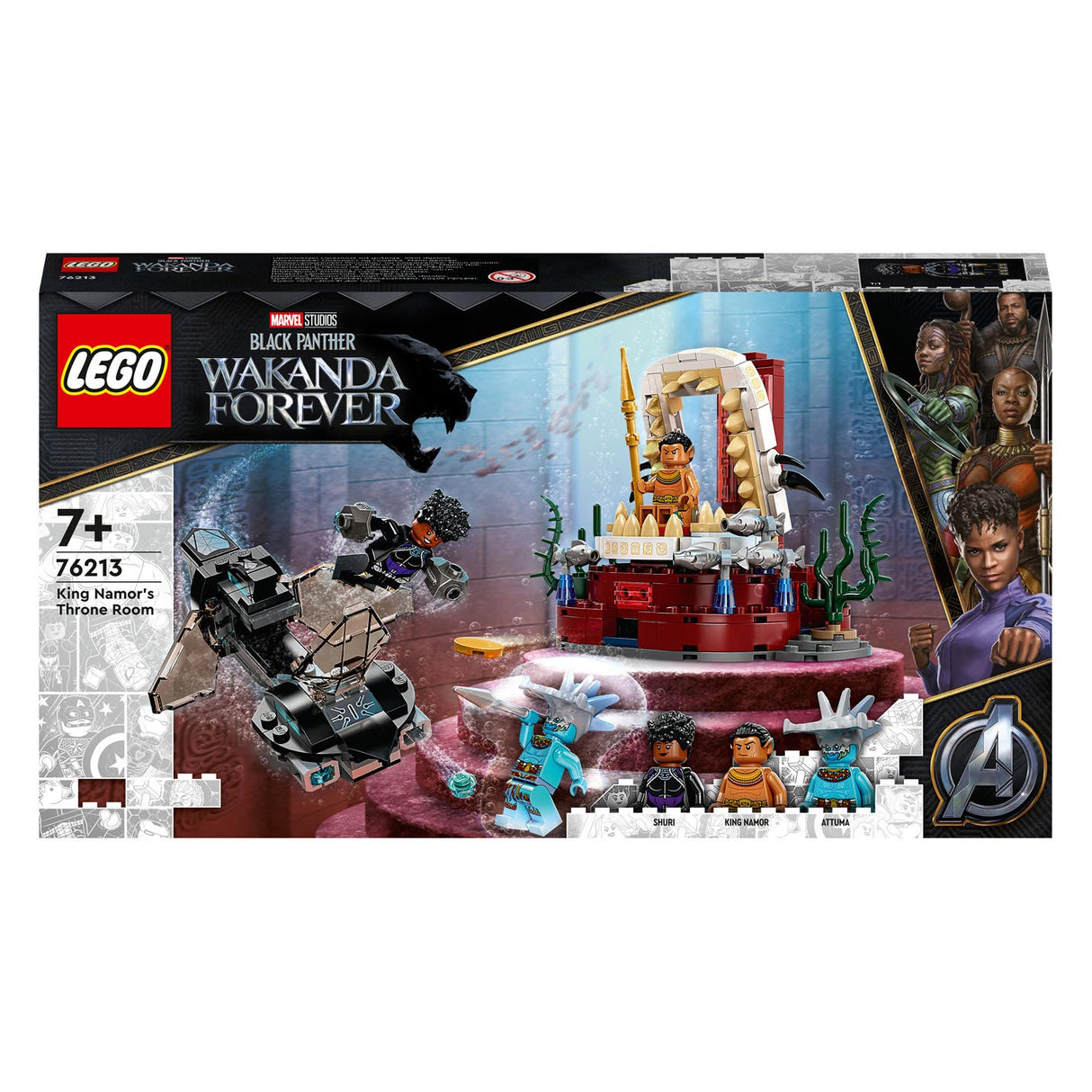 Lego marvel - konstruktionslegetøj til kong namors tronrum (76213)