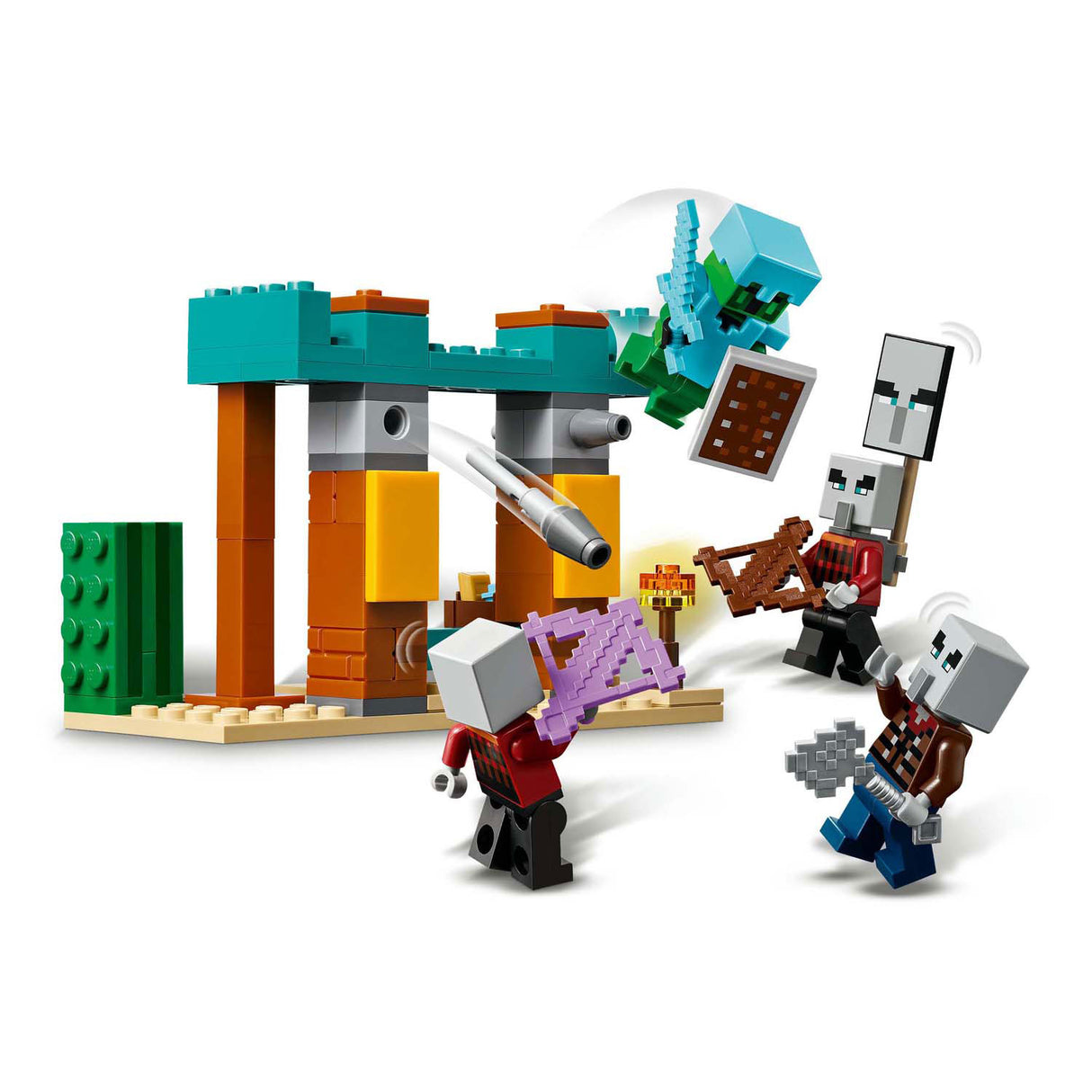 Lego minecraft the illagers in the desert spilsæt til børn - 21267