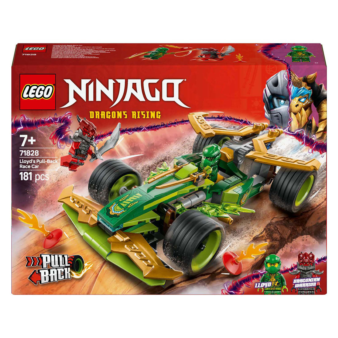 Lego ninjago 71828 lloyds pull back racerbil