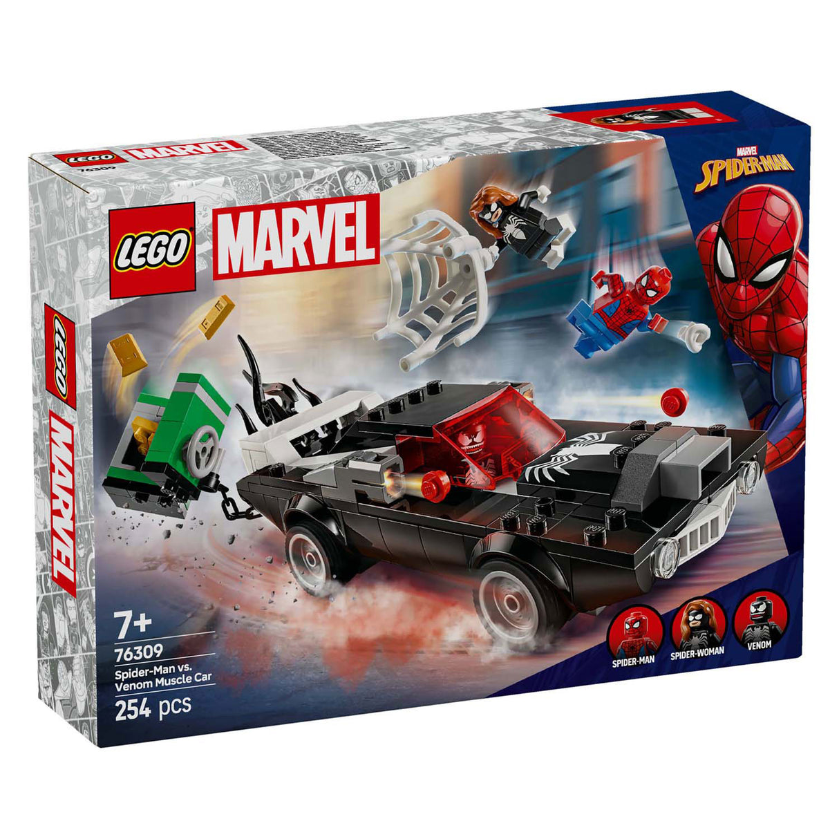Lego® marvel spider-man vs. venoms klassiske bil - 76309